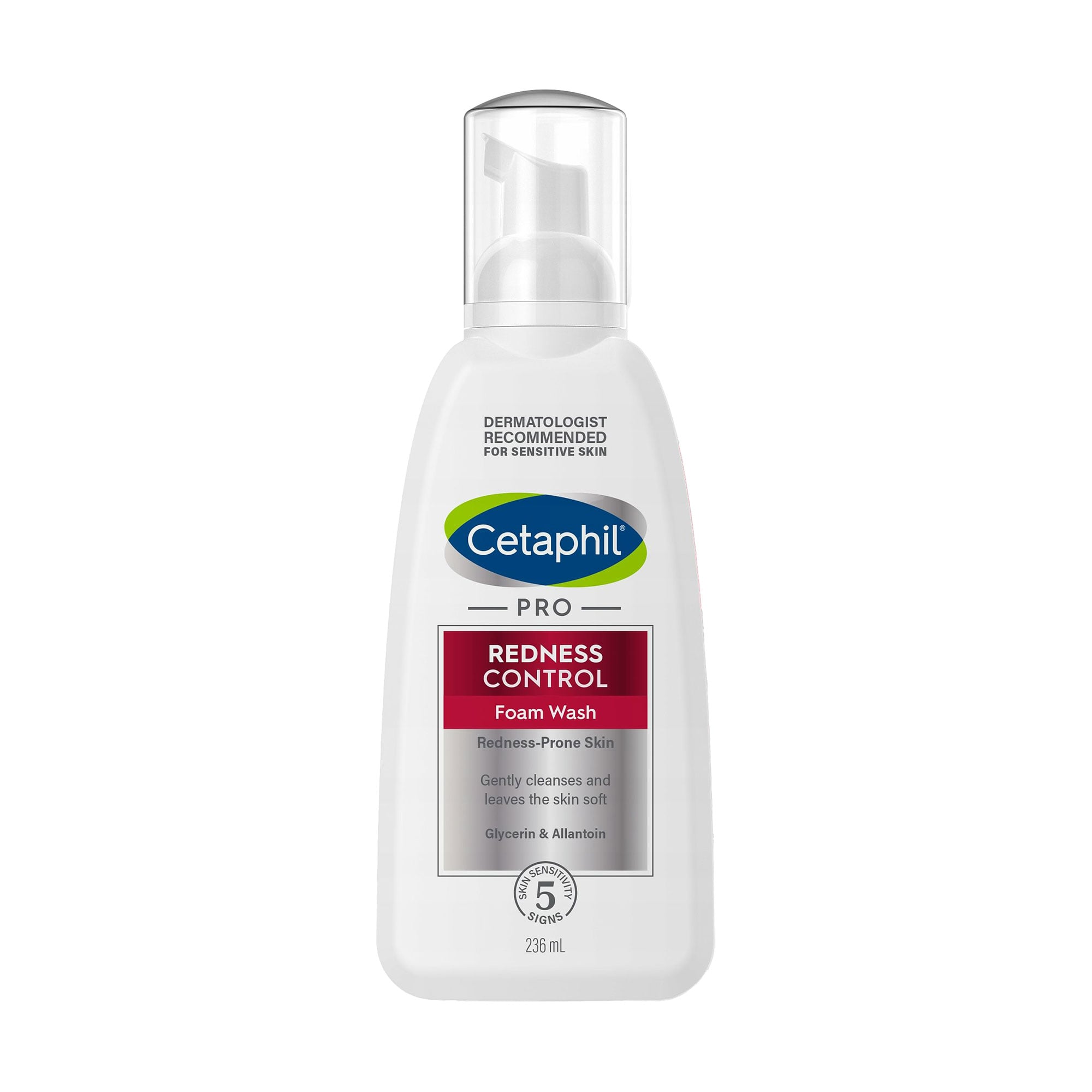 Очищувальна пінка для чутливої шкіри обличчя Cetaphil Pro Redness Control Daily Foam Wash, 236 мл