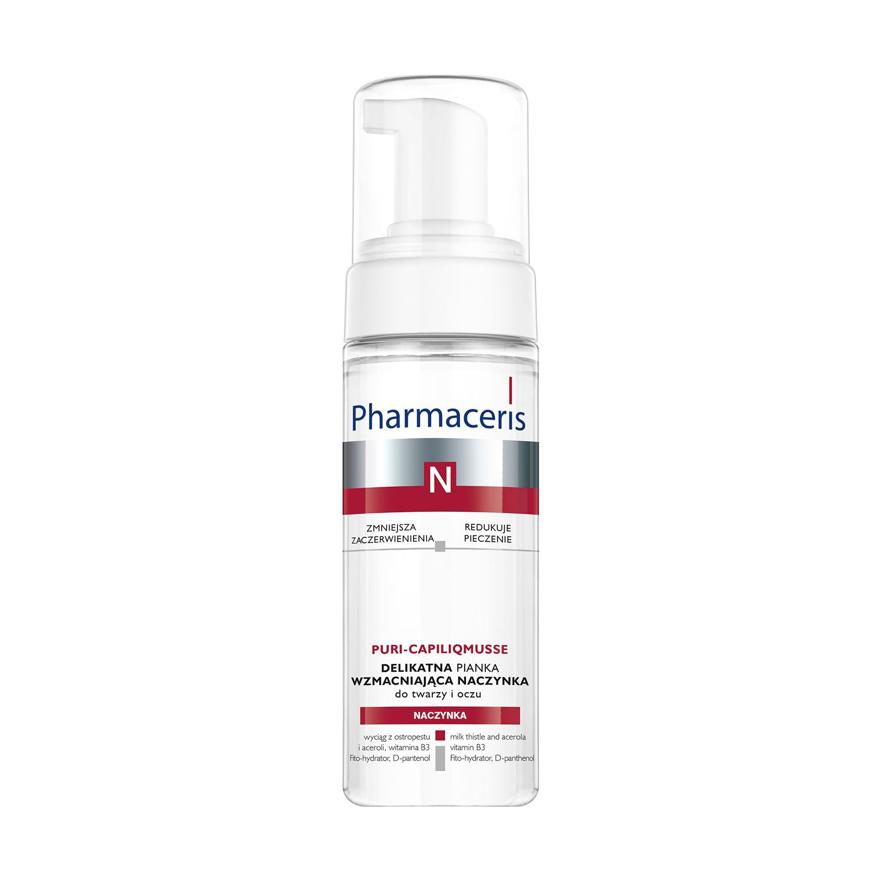 Очищувальна пінка для вмивання Pharmaceris N Puri-Capilium Gentle Cleansing Face Foam, 150 мл